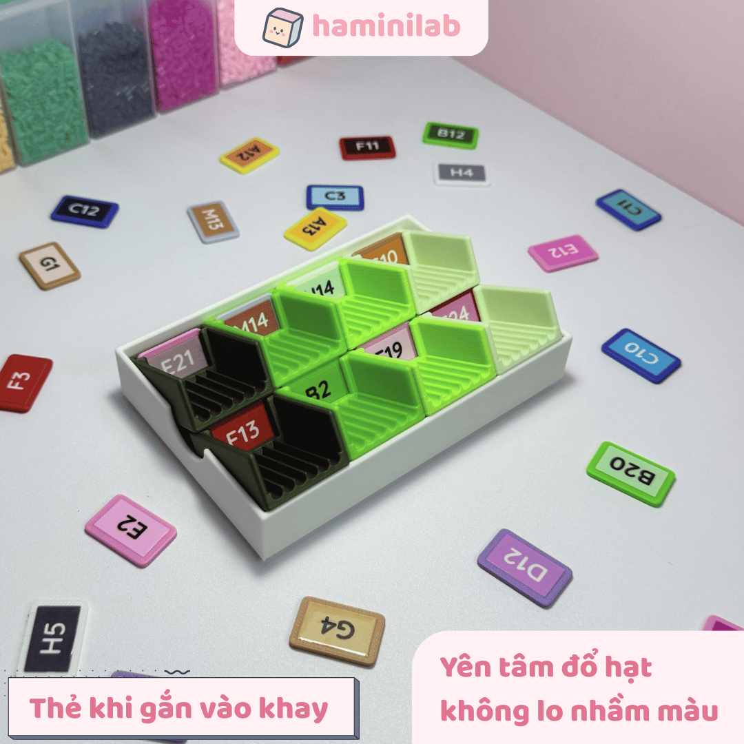 Khay xỏ hạt nhựa ủi 2,6mm phiên bản mini HAMINI tiện lợi nhiều ô hạt nhựa ủi 2.6mm, ảnh 3
