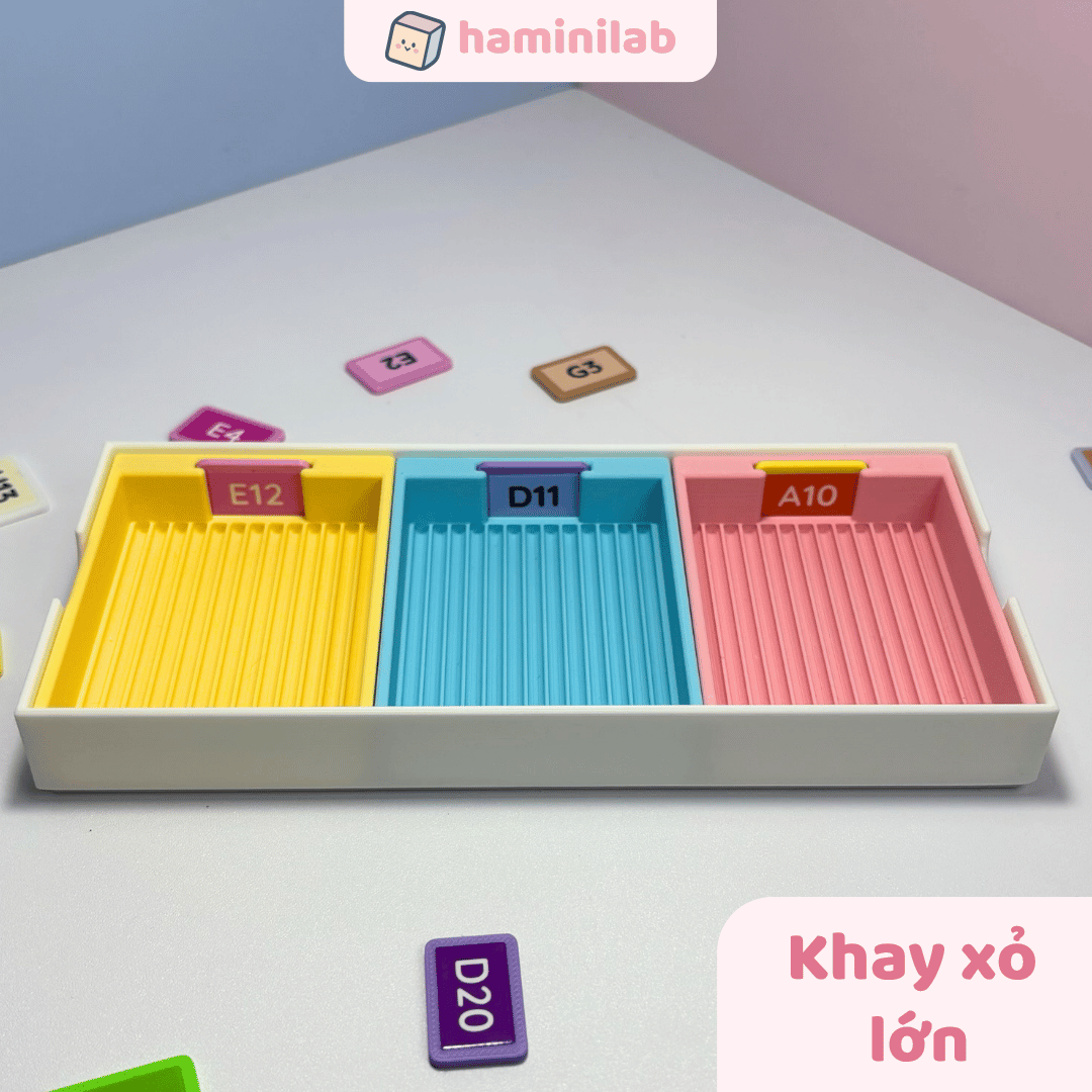 Khay xỏ hạt nhựa ủi 2,6mm phiên bản to HAMINI khay dựng hạt nhựa tiện lợi nhiều ô hạt nhựa ủi 2.6mm