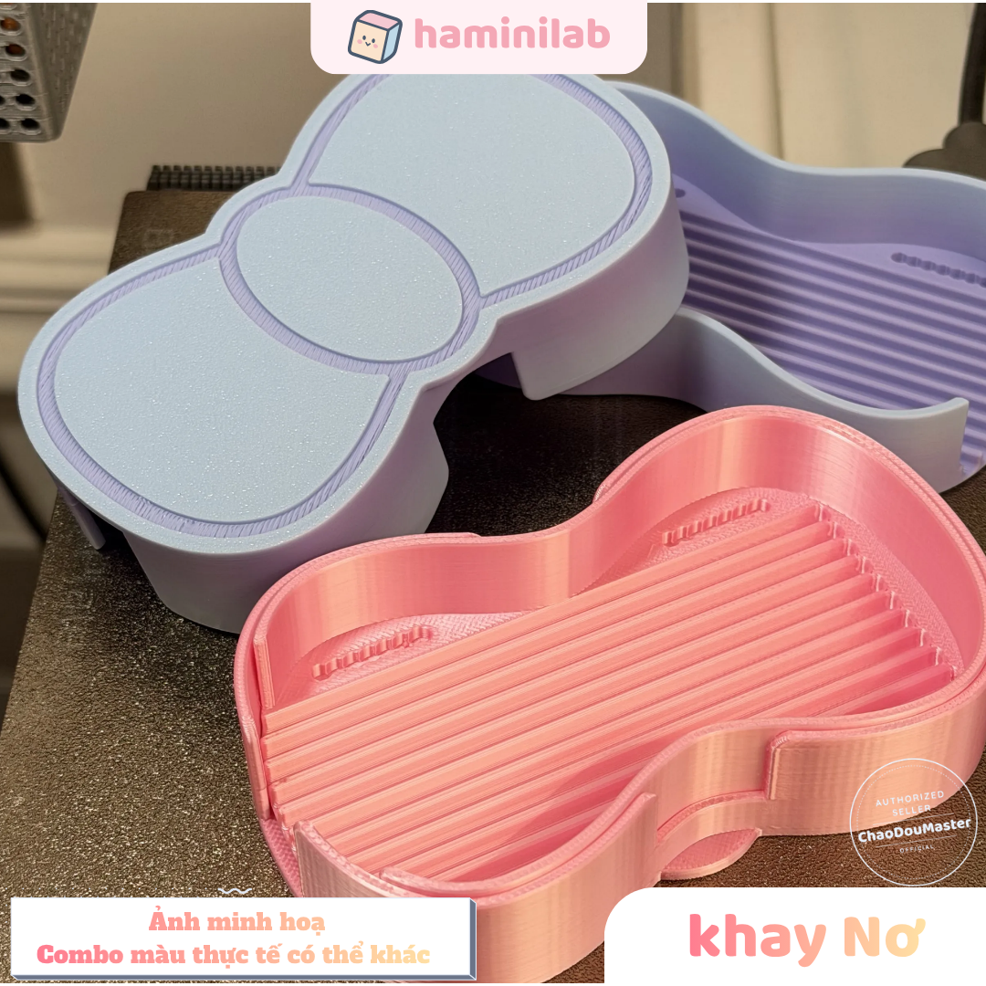 Khay xỏ hạt nhựa ủi 2,6mm HAMINI khay hình chiếc nơ
