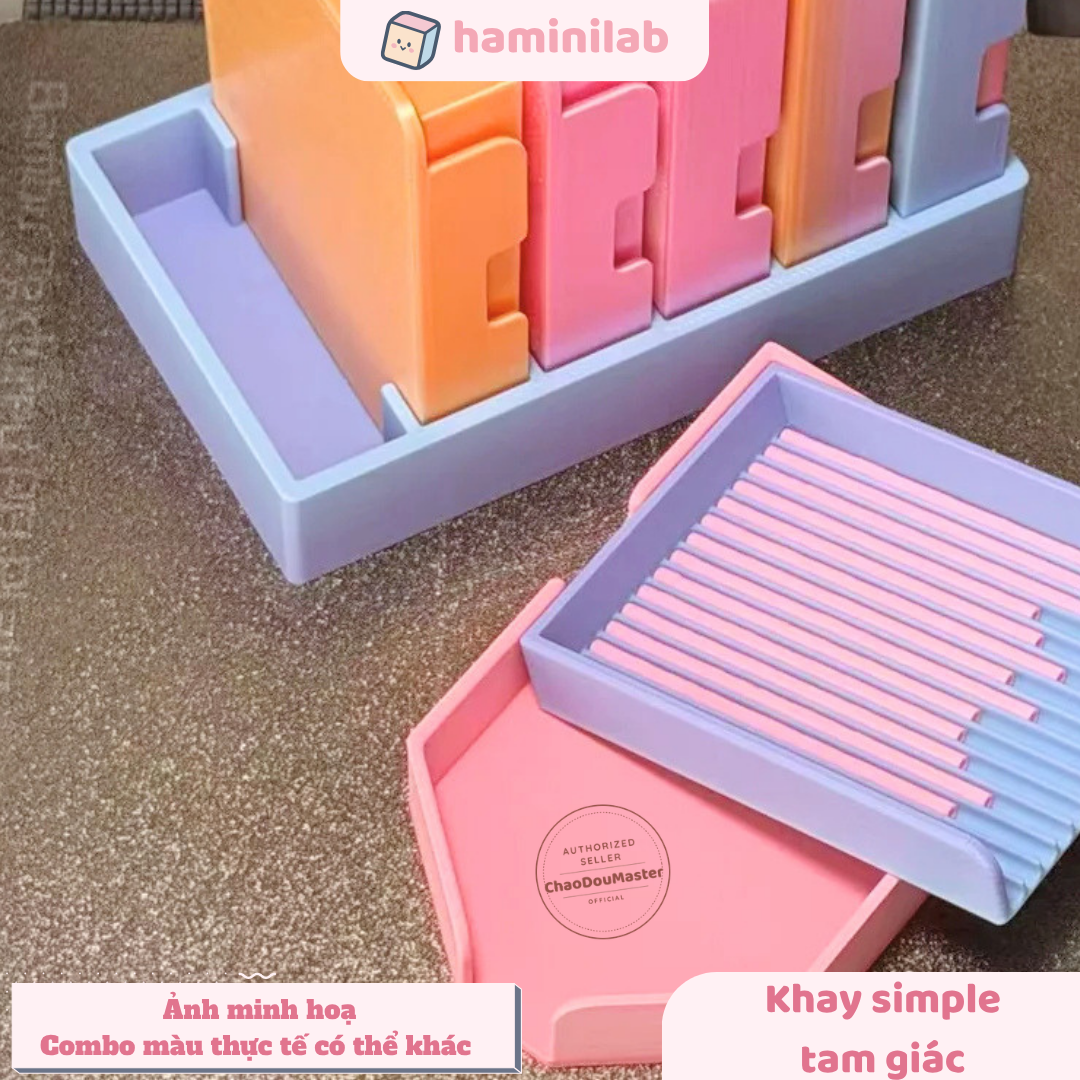 Khay xỏ hạt nhựa ủi 2,6mm HAMINI khay simple tam giác