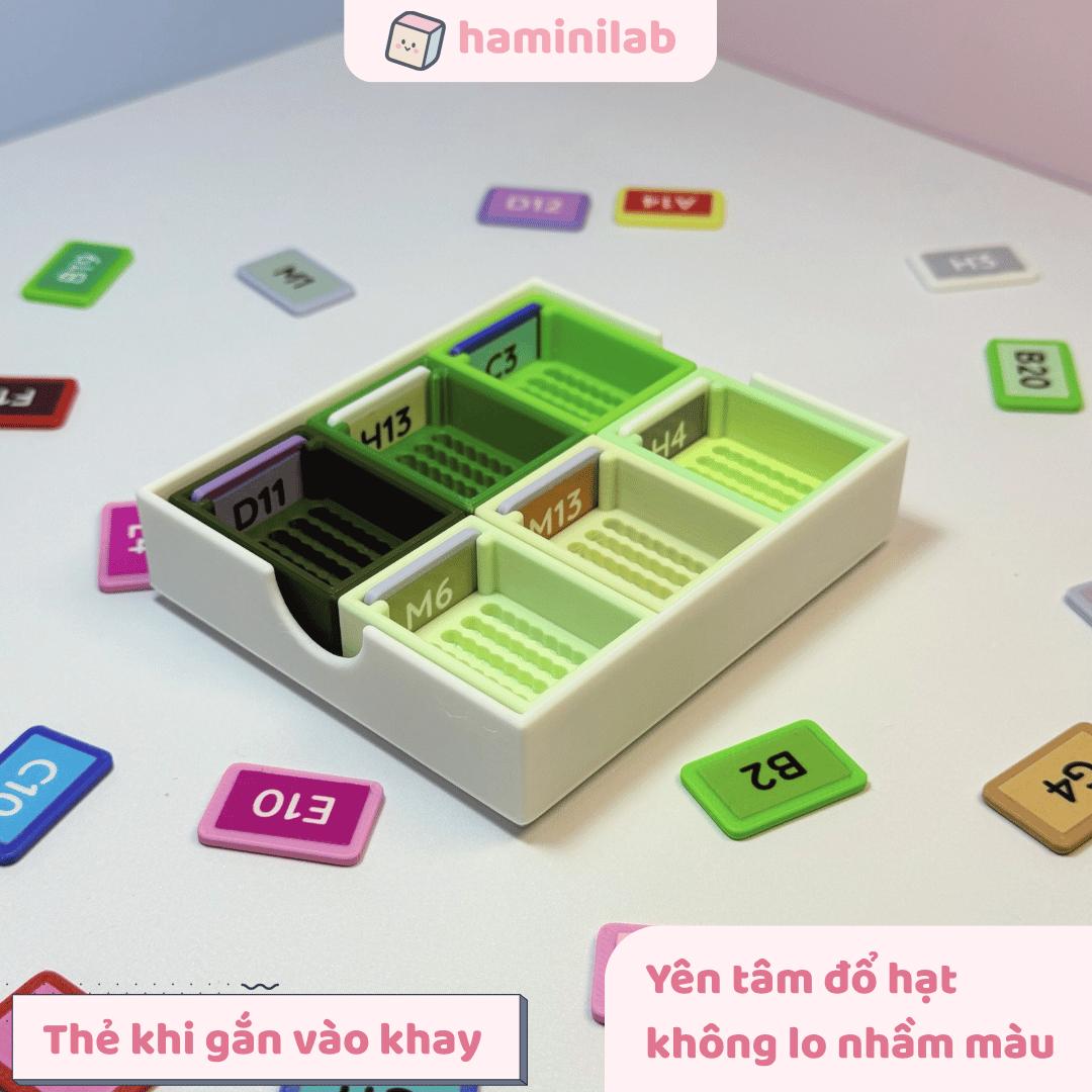 Khay cắm hạt nhựa ủi 2,6mm phiên bản mini HAMINI khay dựng hạt nhựa tiện lợi nhiều ô hạt nhựa ủi 2.6mm, ảnh 2