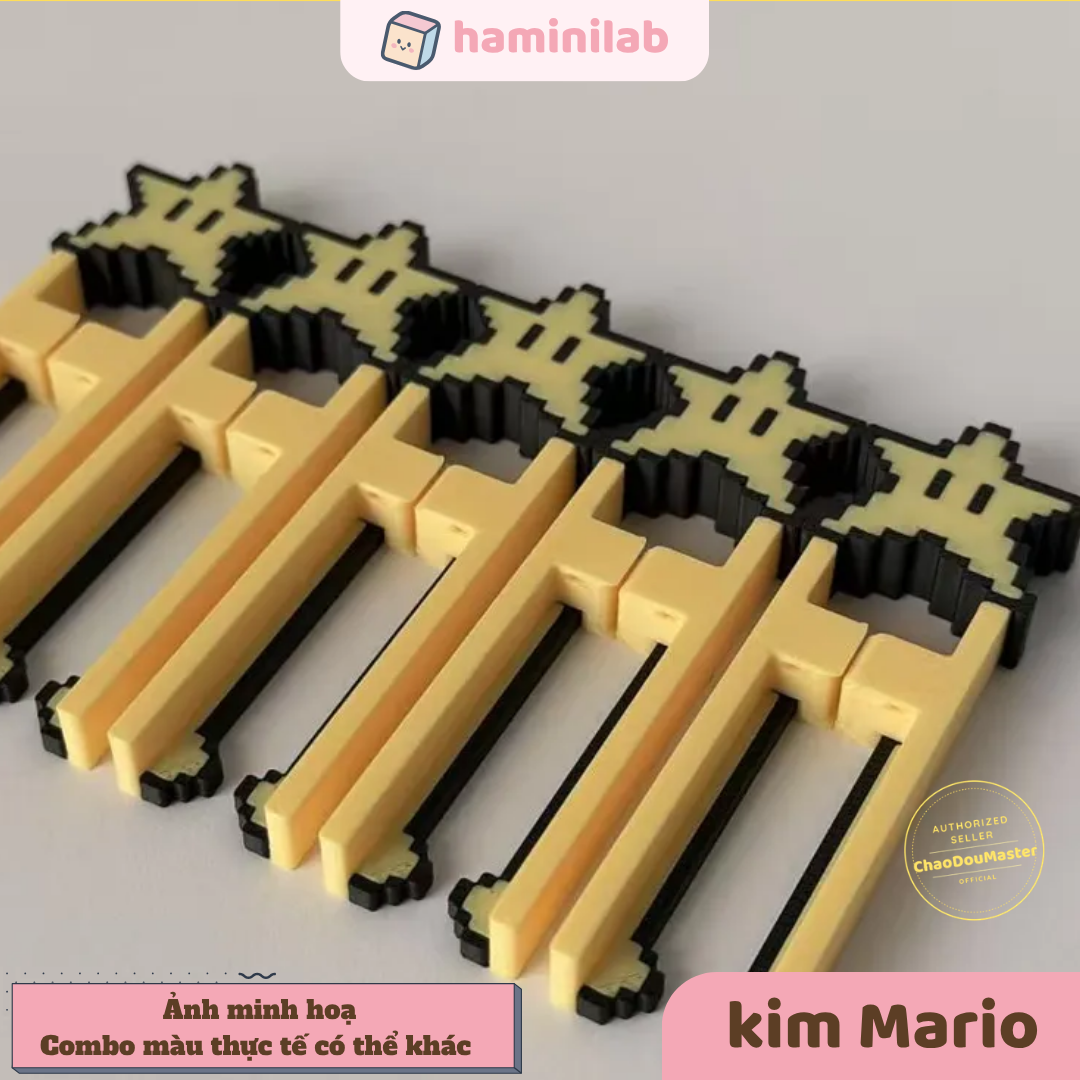 Kim đôi M.a.r.i.o gắp hạt nhựa ủi 2.6mm HAMINI hỗ trợ xếp đính hạt pixel art chính xác tiện lợi, đồ chơi DIY handmade