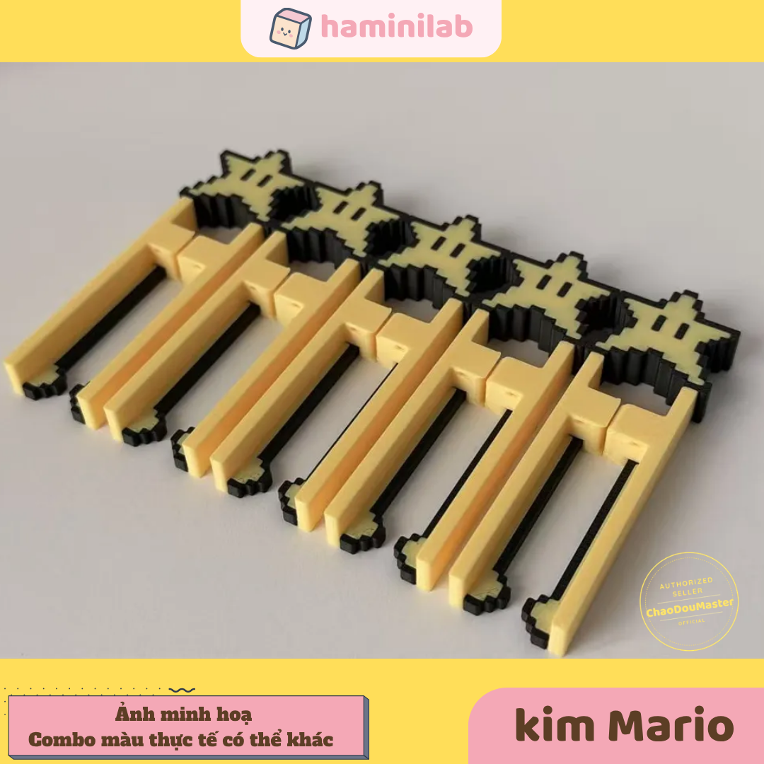 Kim đôi M.a.r.i.o gắp hạt nhựa ủi 2.6mm HAMINI hỗ trợ xếp đính hạt pixel art chính xác tiện lợi, đồ chơi DIY handmade