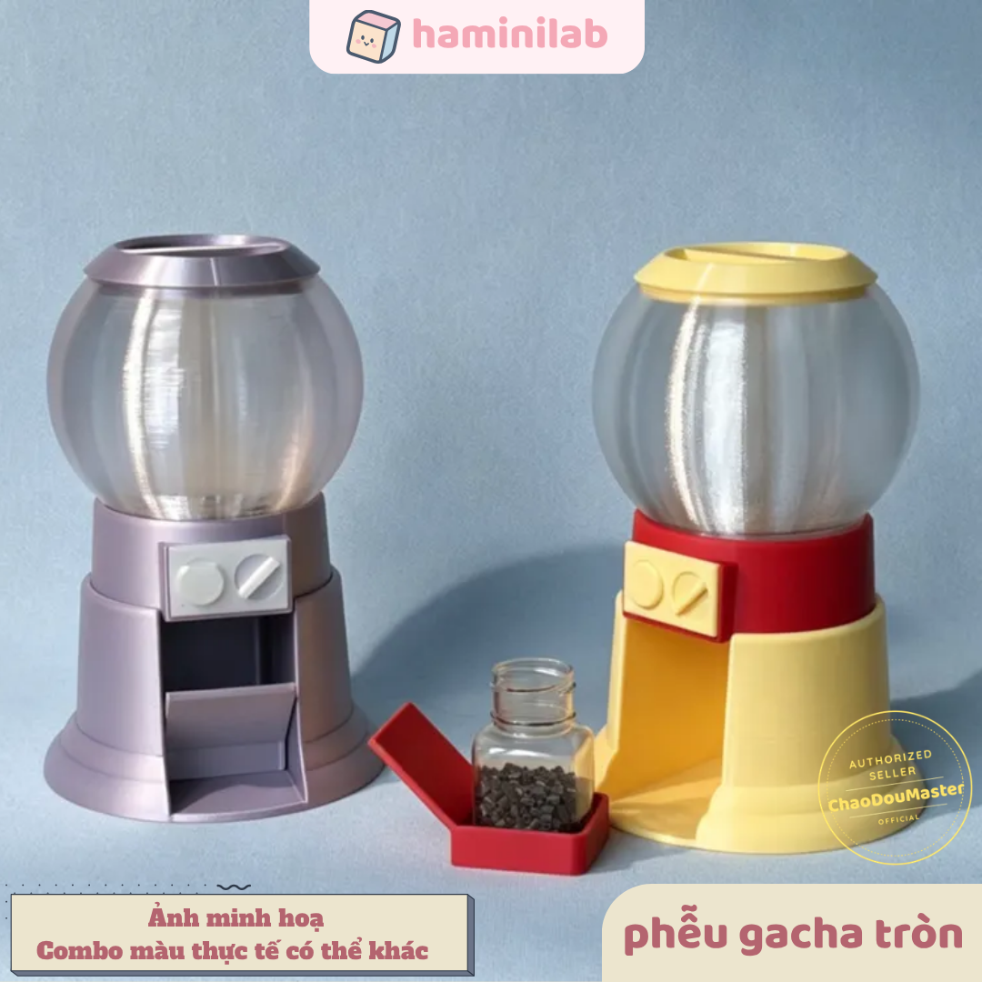 Phễu đổ hạt nhựa ủi HAMINI hỗ trợ gom và phân loại hạt hình gacha tròn