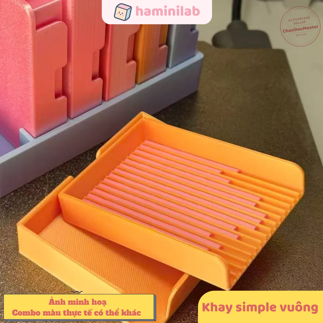Khay xỏ hạt nhựa ủi 2,6mm HAMINI khay simple vuông