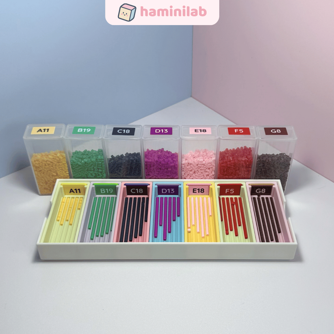 Khay xỏ hạt nhựa ủi 2,6mm HAMINI tiện lợi nhiều ô hạt nhựa ủi 2.6mm, ảnh 5