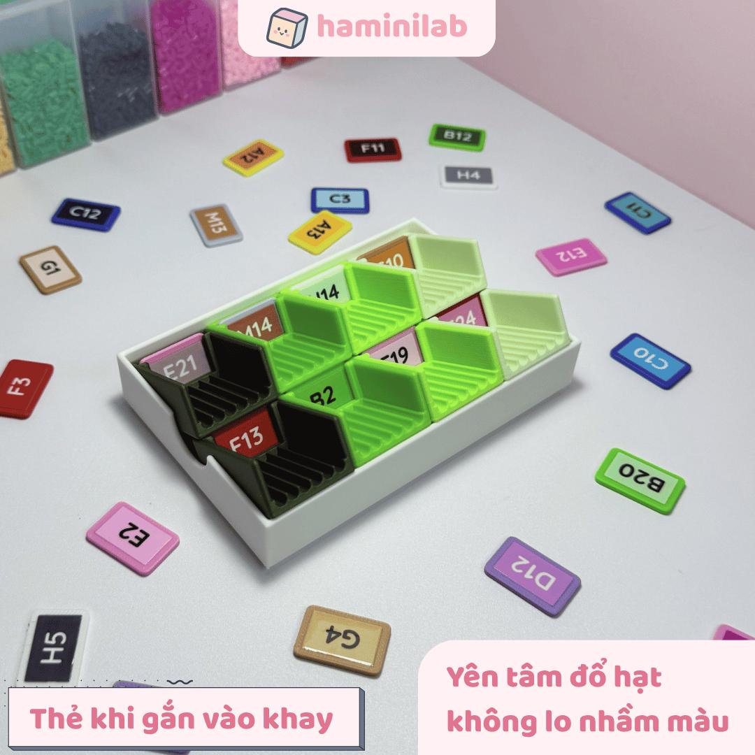 Khay cắm hạt và khay xỏ hạt nhựa ủi 2,6mm nhiều phiên bản HAMINI khay dựng hạt nhựa tiện lợi nhiều ô hạt nhựa ủi 2.6mm, ảnh 3