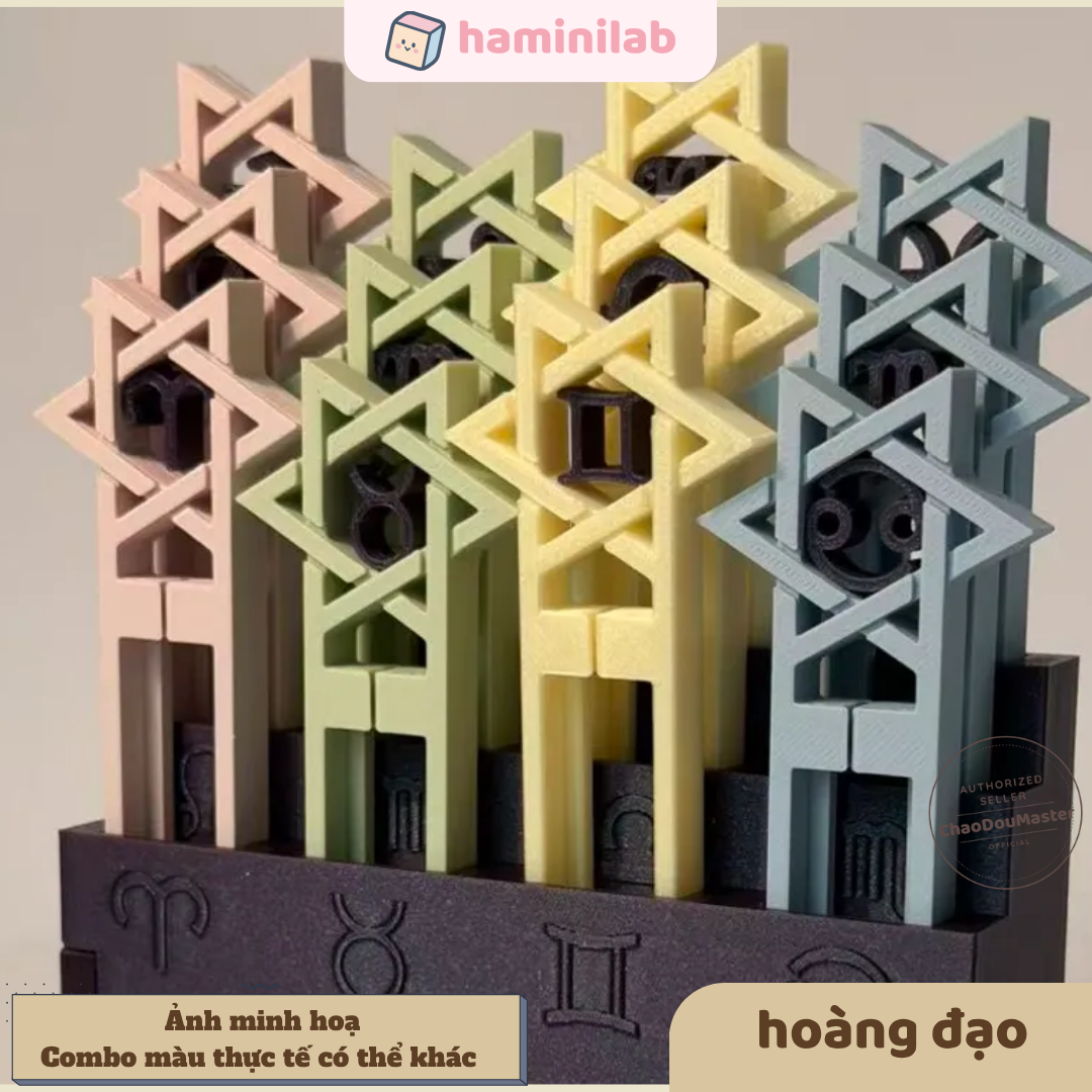 Kim đôi 12 cung hoàng đạo gắp hạt nhựa ủi 2.6mm HAMINI hỗ trợ xếp đính hạt pixel art chính xác tiện lợi, đồ chơi DIY handmade