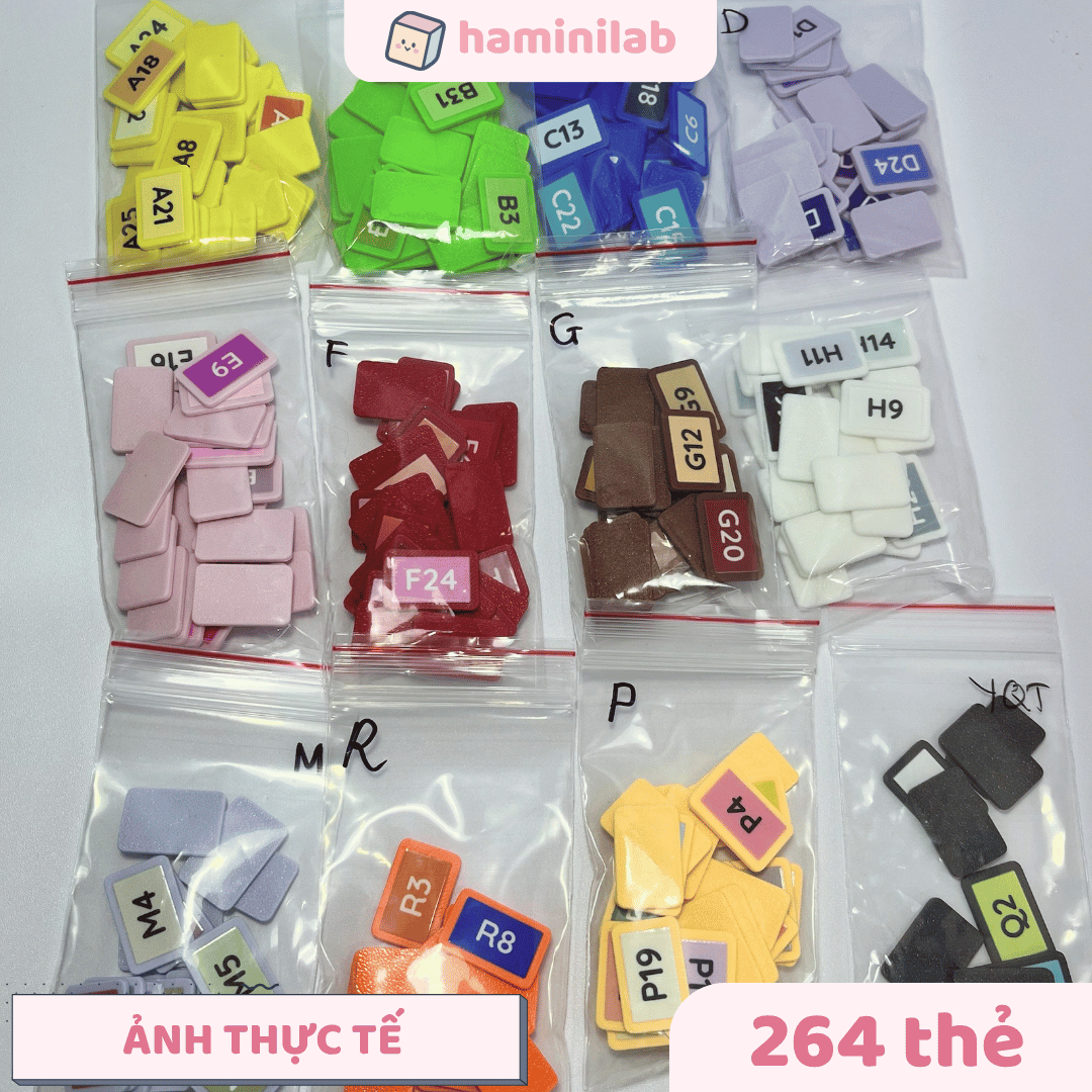 Thẻ màu kèm tem UV HAMINI đánh dấu và phân loại hạt nhựa ủi 2,6mm giúp sắp xếp hạt pixel gọn gàng chính xác hạt nhựa ủi hạt nhựa ủi 2 6mm, ảnh 4