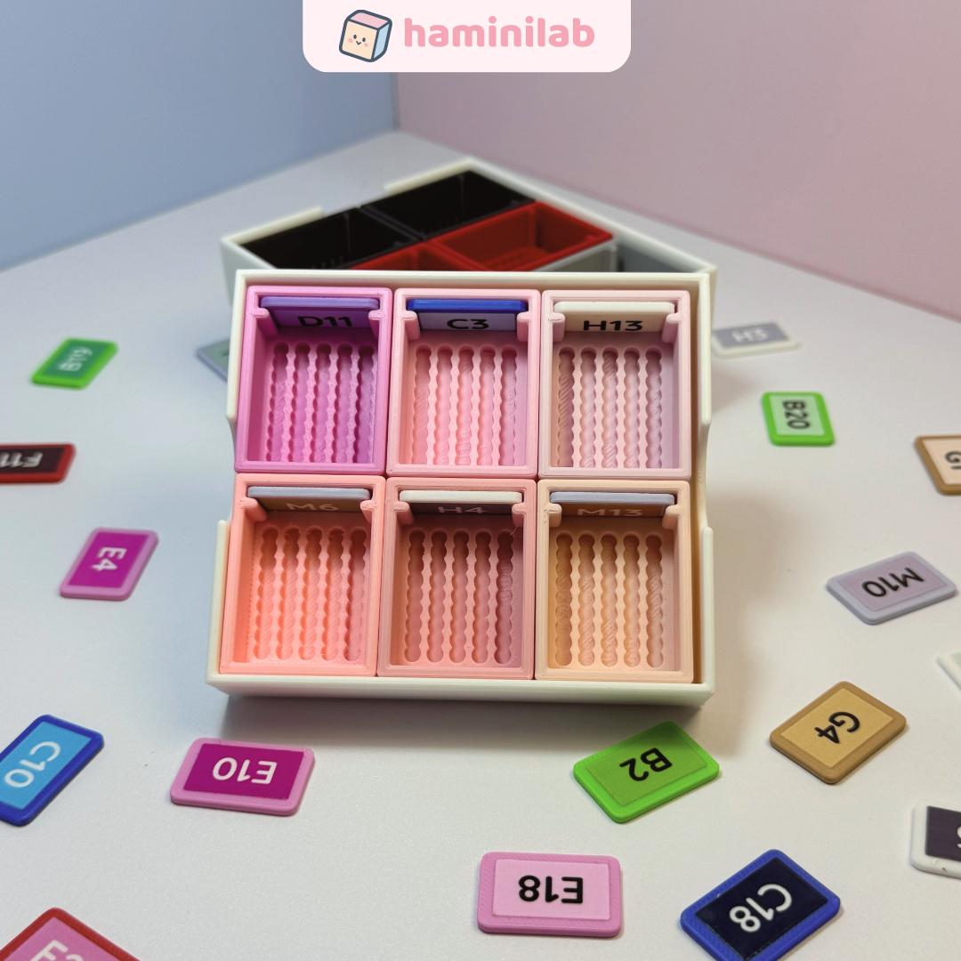 Khay cắm hạt nhựa ủi 2,6mm phiên bản mini HAMINI khay dựng hạt nhựa tiện lợi nhiều ô hạt nhựa ủi 2.6mm, ảnh 5