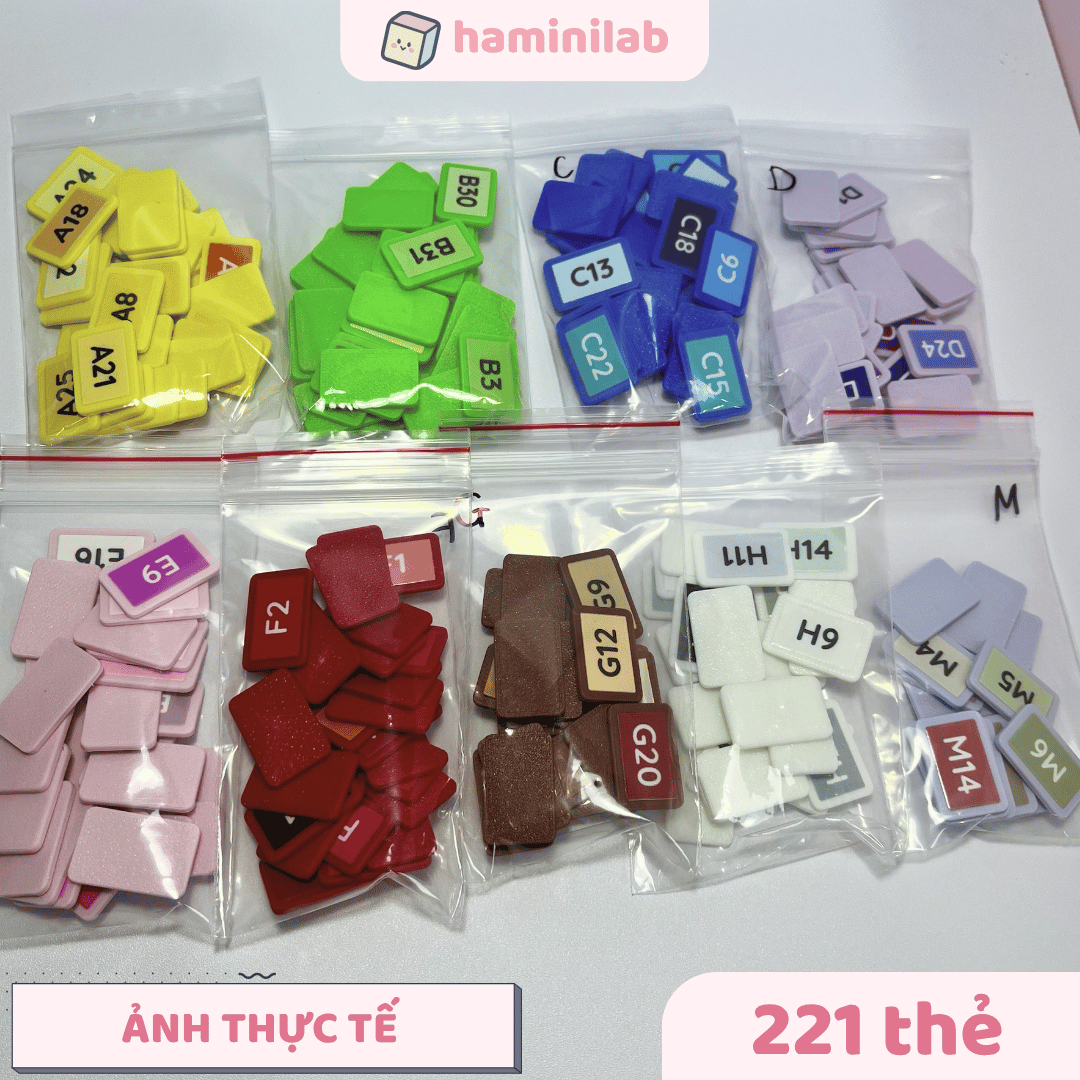 Thẻ màu kèm tem UV HAMINI đánh dấu và phân loại hạt nhựa ủi 2,6mm giúp sắp xếp hạt pixel gọn gàng chính xác hạt nhựa ủi hạt nhựa ủi 2 6mm, ảnh 3